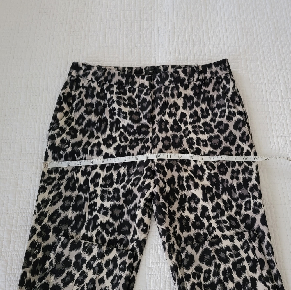 Pinko Women Black Leopard Print Pants - Picture 12 of 15